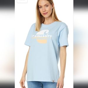 NWT Loose Fit Short-Sleeve Faded 'C' Graphic T-Shirt (Moonstone) - Carhartt